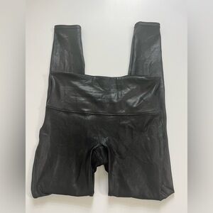 Spanx Faux Leather Leggings Size Large Black
